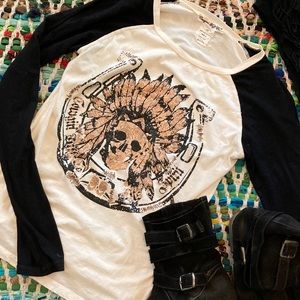 Skeleton Chief Graphic, Long-sleeve Tee